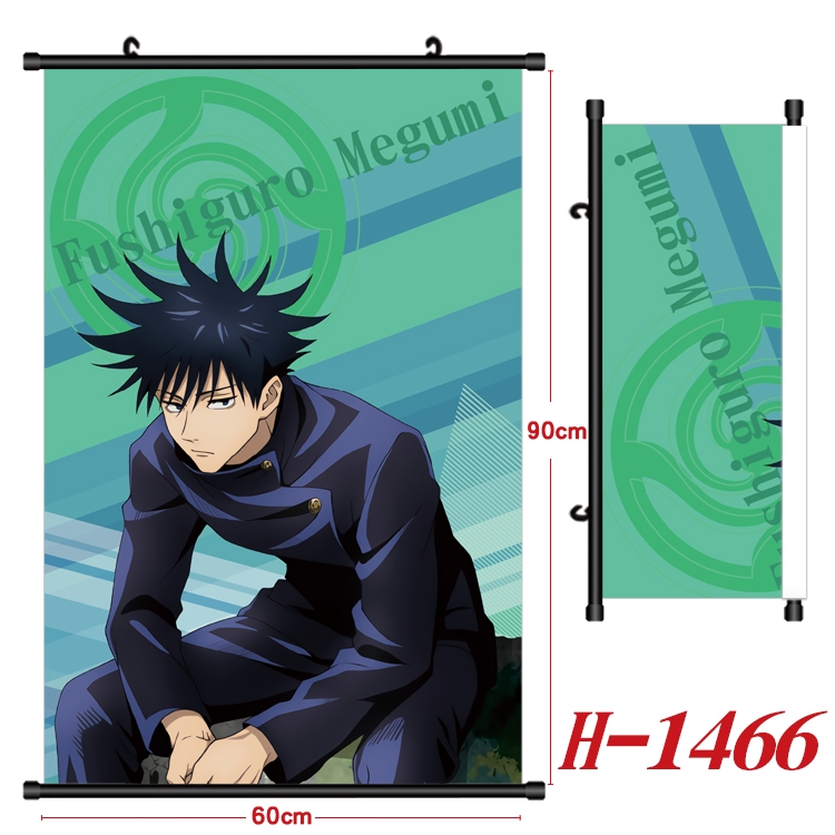 Jujutsu Kaisen Anime Black Plastic Rod Canvas Painting 60X90CM H-1466