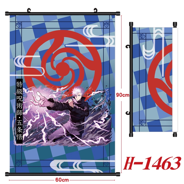 Jujutsu Kaisen Anime Black Plastic Rod Canvas Painting 60X90CM H-1463