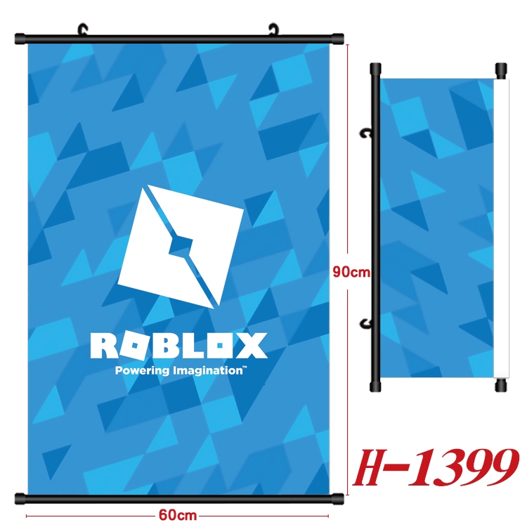 Robllox Anime Black Plastic Rod Canvas Painting 60X90CM H-1399