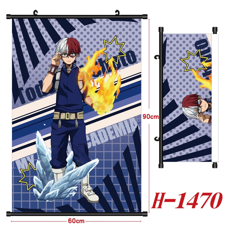 My Hero Academia Anime Black Plastic Rod Canvas Painting 60X90CM H-1470