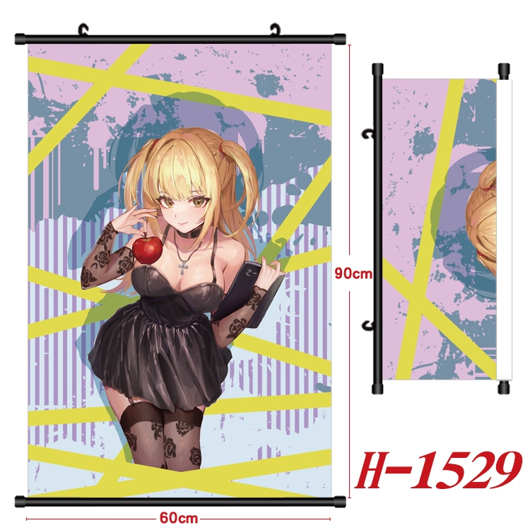 Death note Anime Black Plastic Rod Canvas Painting 60X90CM H-1529