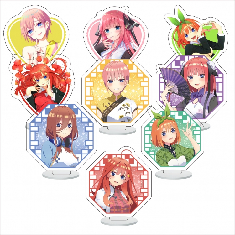  The Quintessential Q Anime Character acrylic Small Standing Plates  Keychain 6cm a set of 9 B044