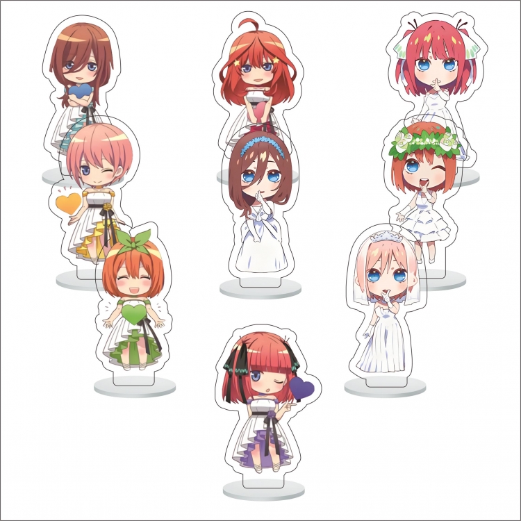  The Quintessential Q Anime Character acrylic Small Standing Plates  Keychain 6cm a set of 9 B045