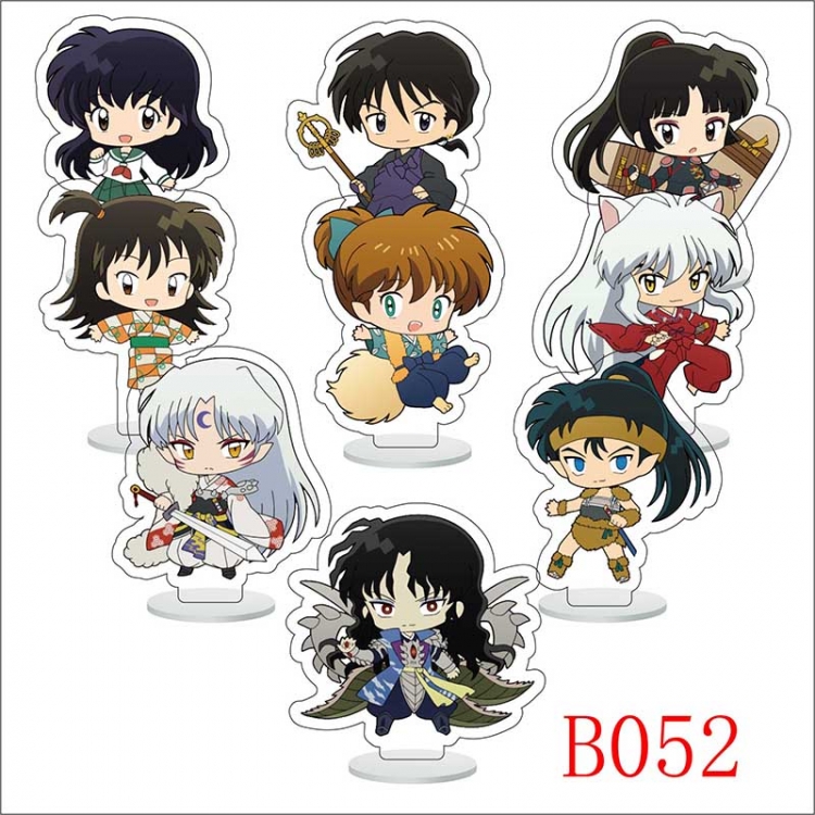 Inuyasha Anime Character acrylic Small Standing Plates  Keychain 6cm a set of 9 B052