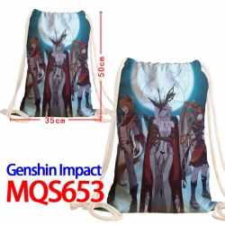 Genshin Impact Canvas Drawstri...