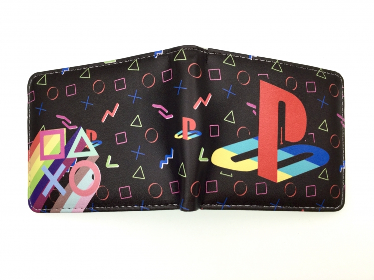  PlayStation cartoon two fold  Short wallet 11X9.5CM 