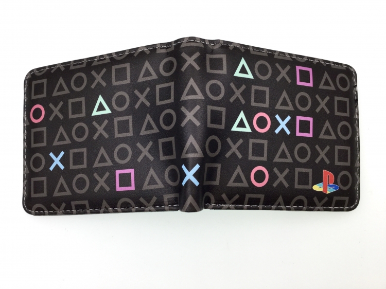  PlayStation cartoon two fold  Short wallet 11X9.5CM 