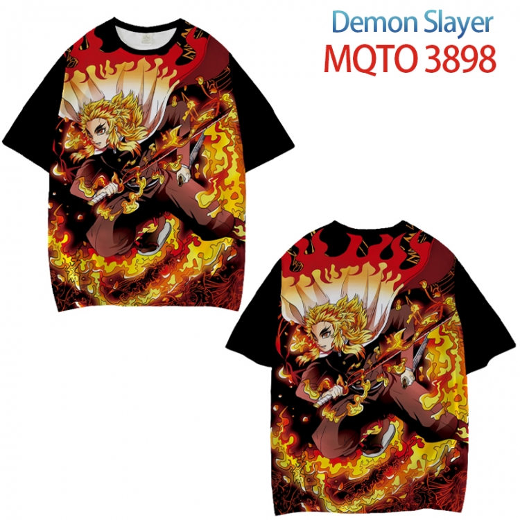 Demon Slayer Kimets Full color printed short sleeve T-shirt from XXS to 4XL MQTO 3898