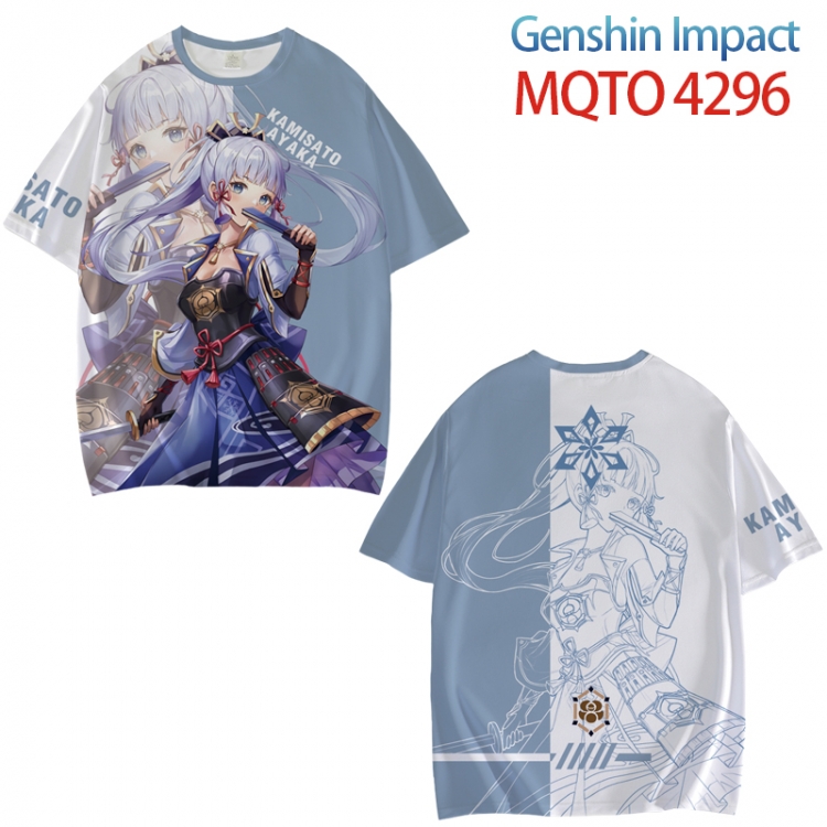 Genshin Impact Full color printed short sleeve T-shirt from XXS to 4XL MQTO-4296