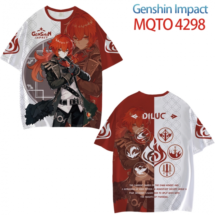 Genshin Impact Full color printed short sleeve T-shirt from XXS to 4XL MQTO-4298