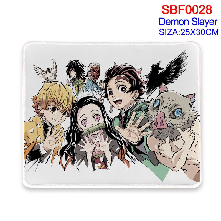 Demon Slayer Kimets Anime peripheral mouse pad 25X30CM  SBF-028