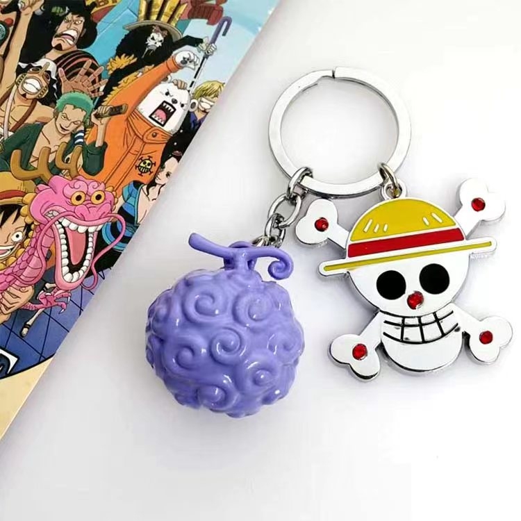 One Piece Anime cartoon 2 pendant keychain bag pendant