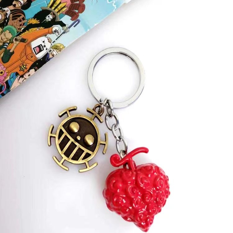 One Piece Anime cartoon 2 pendant keychain bag pendant