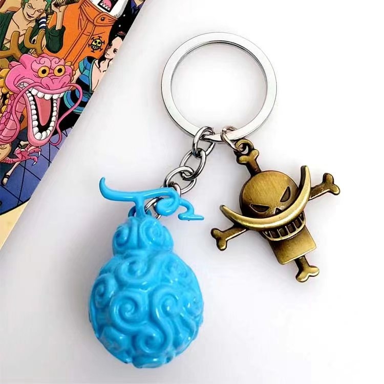 One Piece Anime cartoon 2 pendant keychain bag pendant