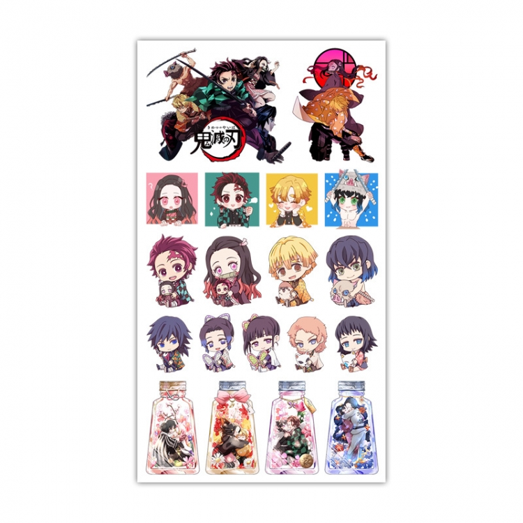 Demon Slayer Kimets Anime Mini Tattoo Stickers Personality Stickers 10.6X6.1CM 100 pieces from the batch style D