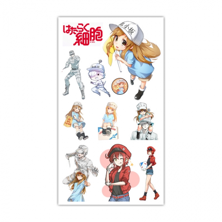 Working cell Anime Mini Tattoo Stickers Personality Stickers 10.6X6.1CM 100 pieces from the batch