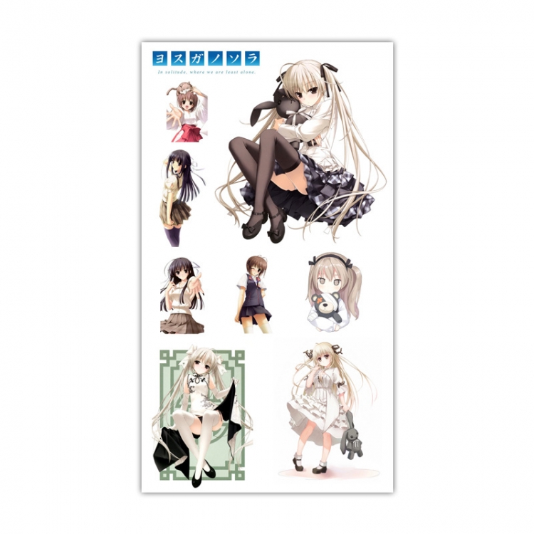 Yosuga no Sora  Anime Mini Tattoo Stickers Personality Stickers 10.6X6.1CM 100 pieces from the batch