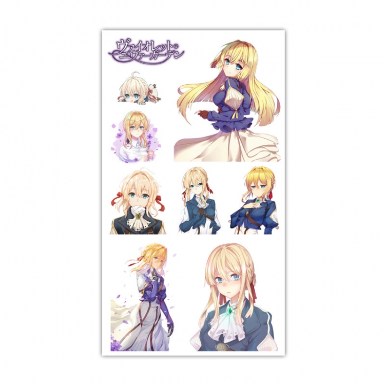 Violet Evergarden  Anime Mini Tattoo Stickers Personality Stickers 10.6X6.1CM 100 pieces from the batch