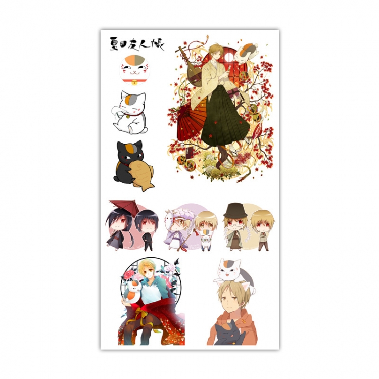 Natsume_Yuujintyou Anime Mini Tattoo Stickers Personality Stickers 10.6X6.1CM 100 pieces from the batch