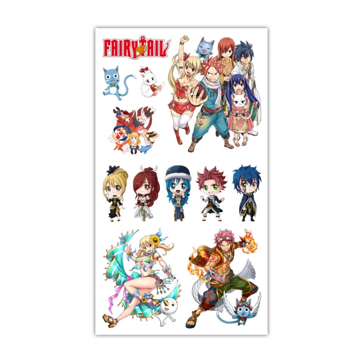 Fairy tail Anime Mini Tattoo Stickers Personality Stickers 10.6X6.1CM 100 pieces from the batch