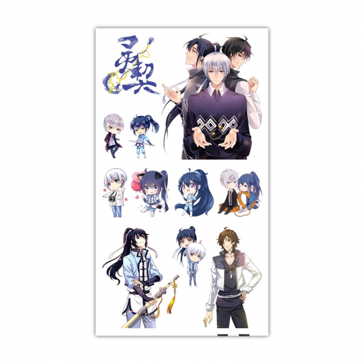 Spiritpact Anime Mini Tattoo Stickers Personality Stickers 10.6X6.1CM 100 pieces from the batch