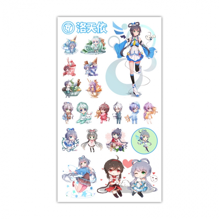 Luo Tianyi Anime Mini Tattoo Stickers Personality Stickers 10.6X6.1CM 100 pieces from the batch