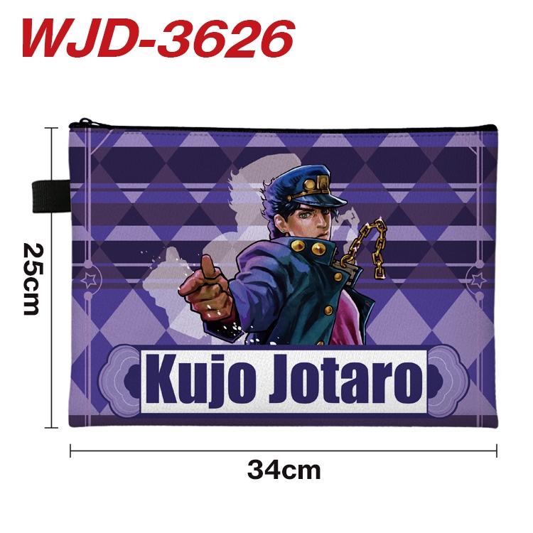 JoJos Bizarre Adventure Anime Peripheral Full Color A4 File Bag 34x25cm WJD-3626