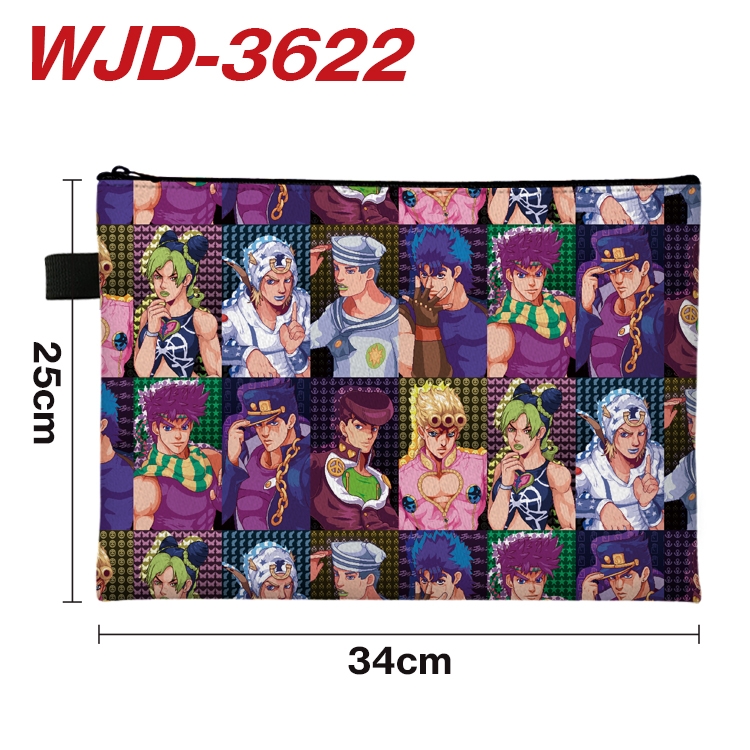 JoJos Bizarre Adventure Anime Peripheral Full Color A4 File Bag 34x25cm WJD-3622