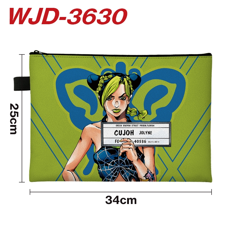 JoJos Bizarre Adventure Anime Peripheral Full Color A4 File Bag 34x25cm WJD-3630