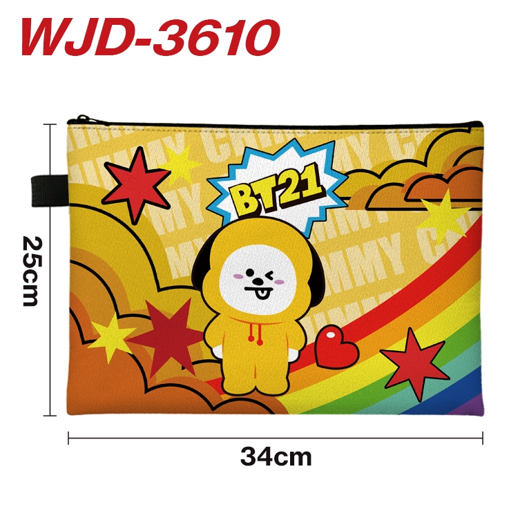 BTS Star Film and Television Full Color 4 File Bags 34x25cm WJD-3610