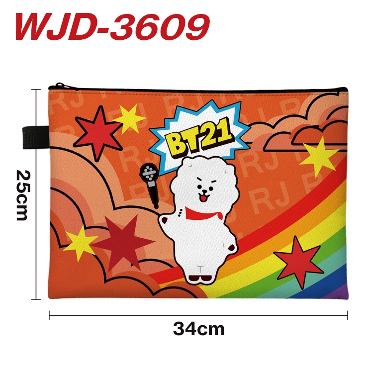 BTS Star Film and Television Full Color 4 File Bags 34x25cm WJD-3609