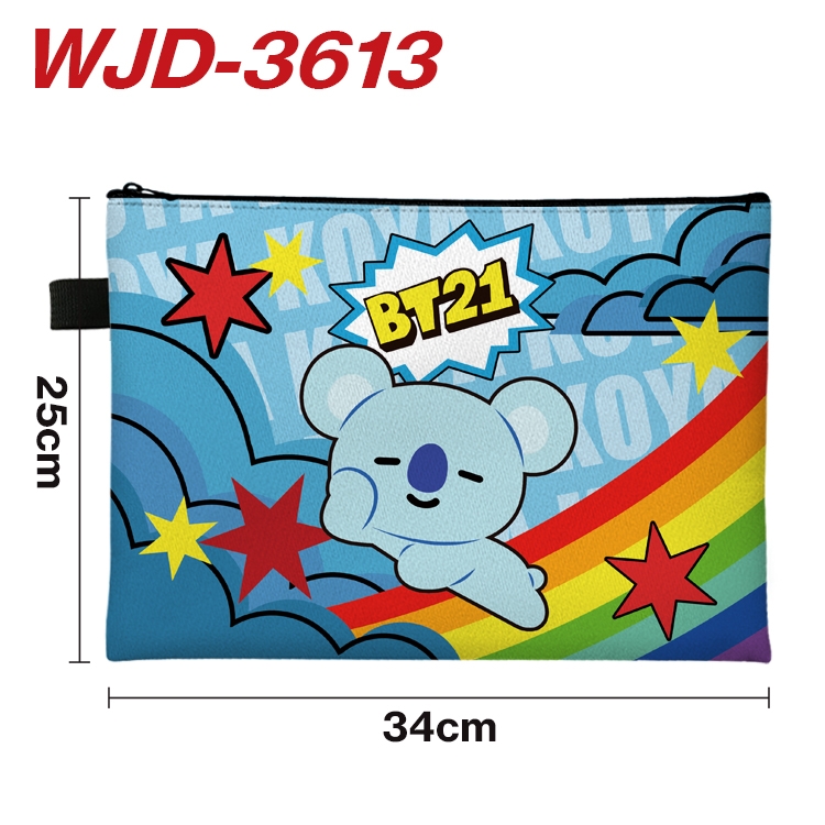 BTS Star Film and Television Full Color 4 File Bags 34x25cm WJD-3613
