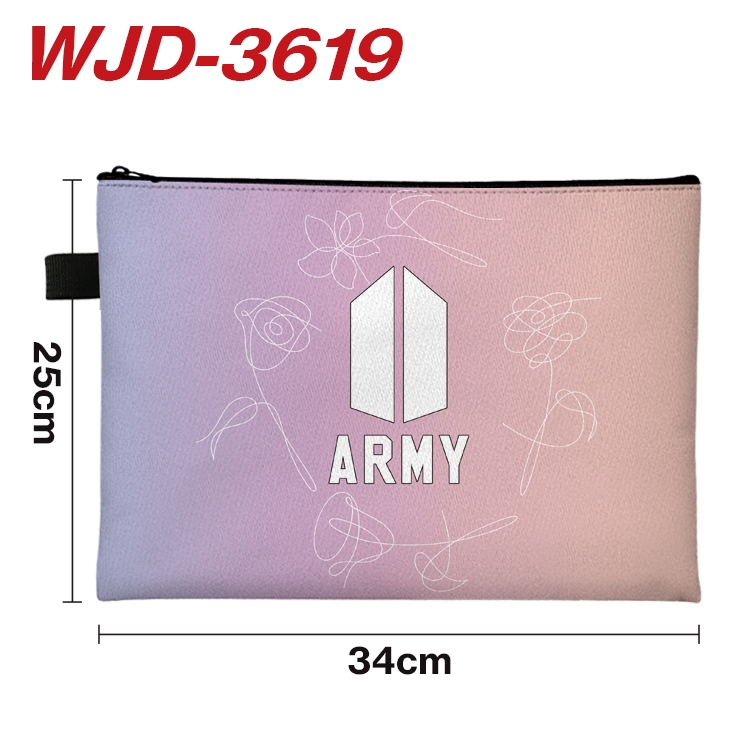 BTS Star Film and Television Full Color 4 File Bags 34x25cm WJD-3619