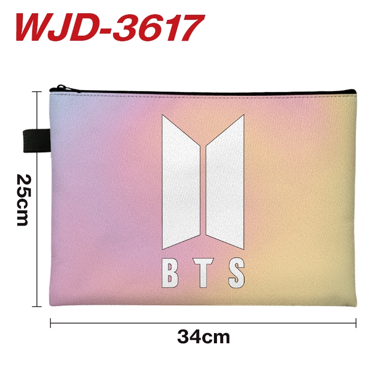 BTS Star Film and Television Full Color 4 File Bags 34x25cm WJD-3617