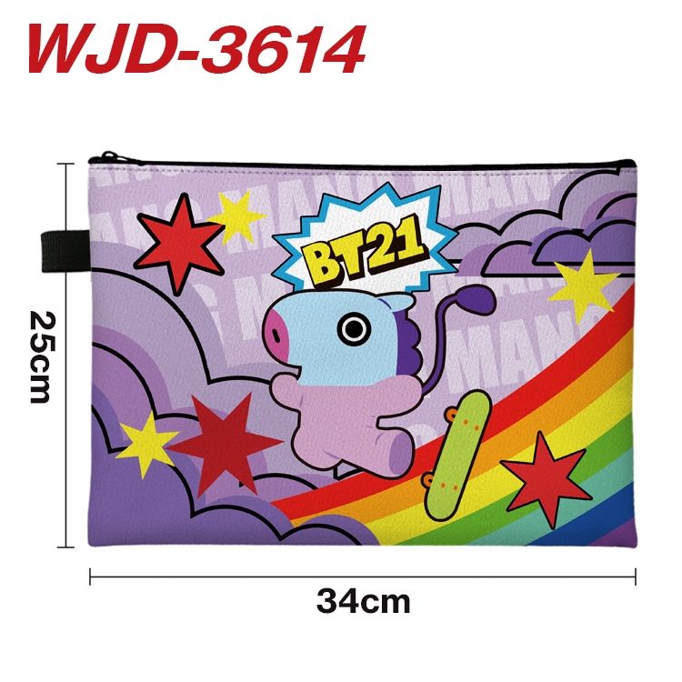 BTS Star Film and Television Full Color 4 File Bags 34x25cm WJD-3614