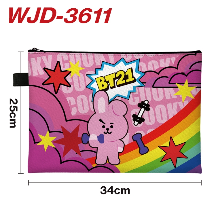 BTS Star Film and Television Full Color 4 File Bags 34x25cm WJD-3611