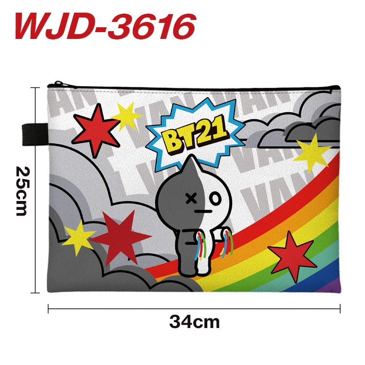 BTS Star Film and Television Full Color 4 File Bags 34x25cm WJD-3616