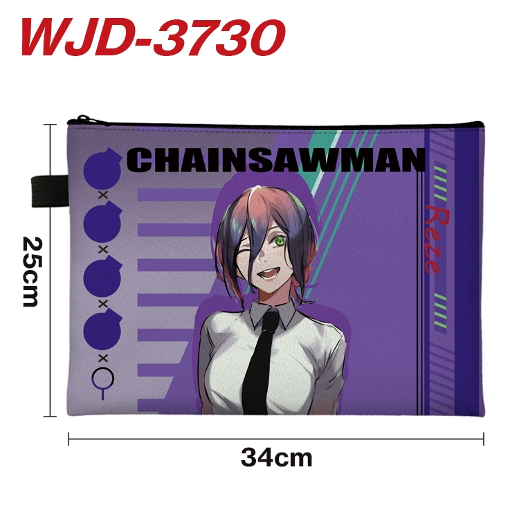 Chainsaw Man Anime Peripheral Full Color A4 File Bag 34x25cm WJD-3730