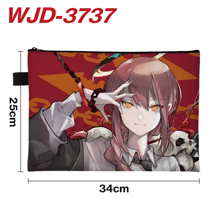 Chainsaw Man Anime Peripheral Full Color A4 File Bag 34x25cm WJD-3737
