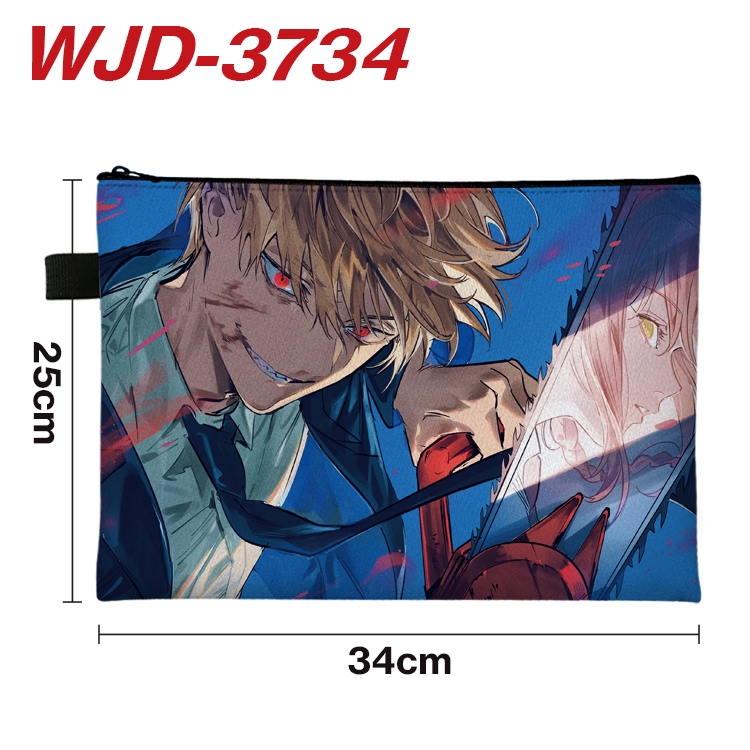 Chainsaw Man Anime Peripheral Full Color A4 File Bag 34x25cm WJD-3734