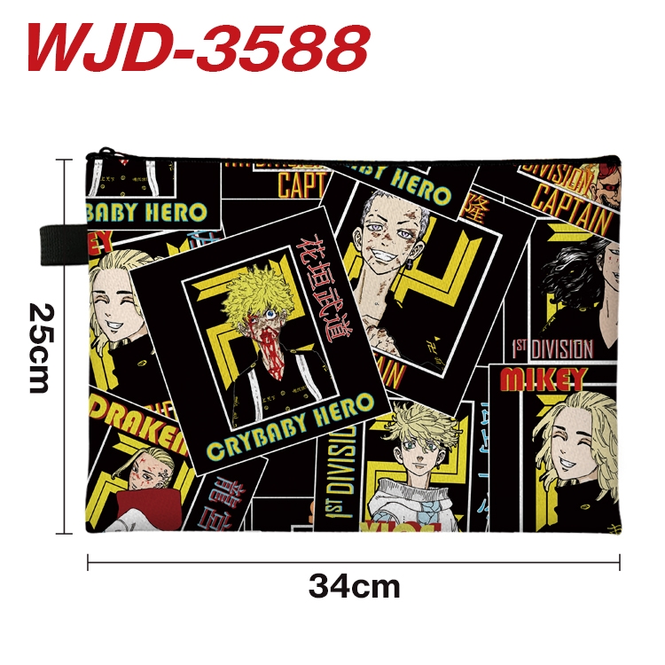Tokyo Revengers Anime Peripheral Full Color A4 File Bag 34x25cm WJD-3588