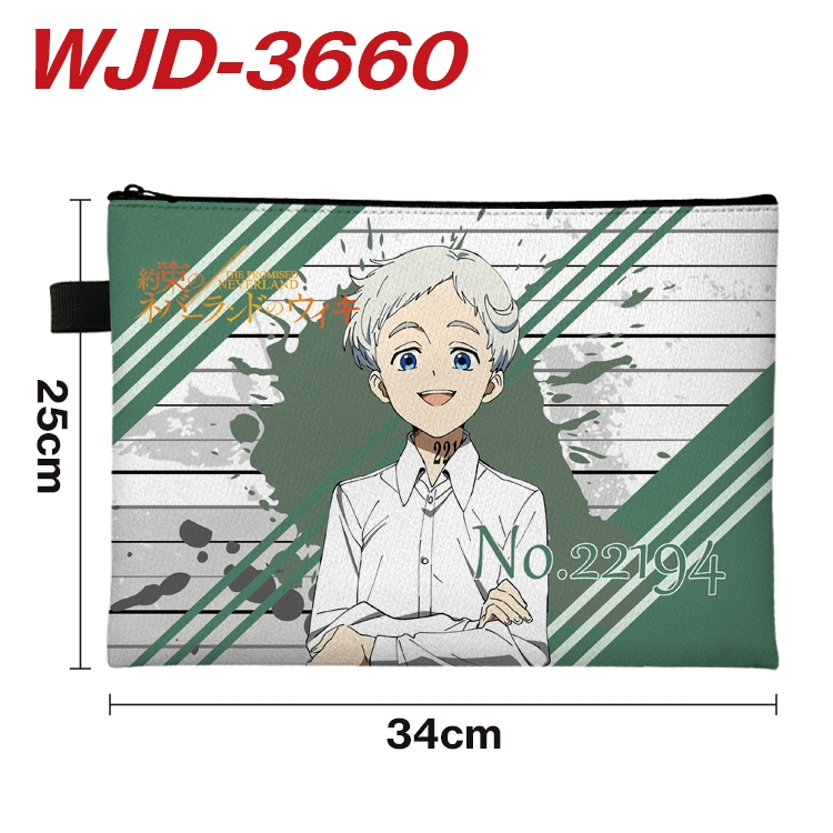 The Promised Neverla Anime Peripheral Full Color A4 File Bag 34x25cm WJD-3660