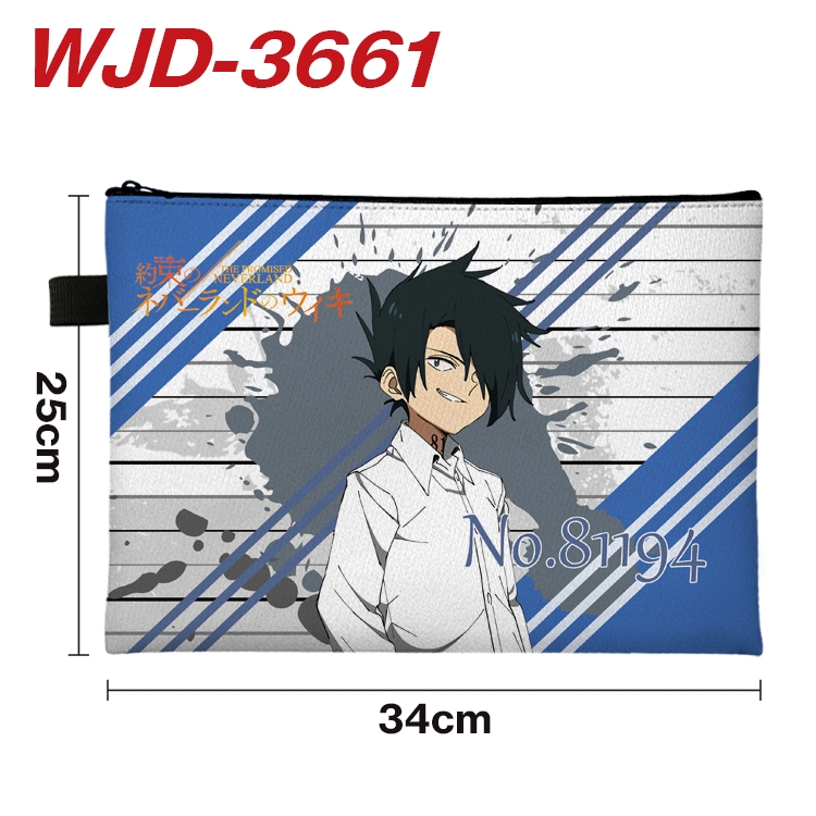 The Promised Neverla Anime Peripheral Full Color A4 File Bag 34x25cm WJD-3661