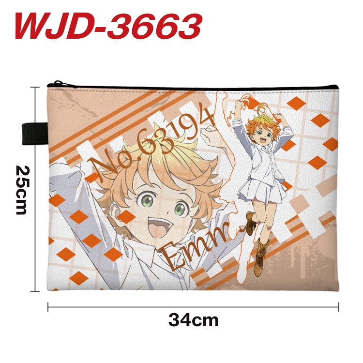 The Promised Neverla Anime Peripheral Full Color A4 File Bag 34x25cm WJD-3663