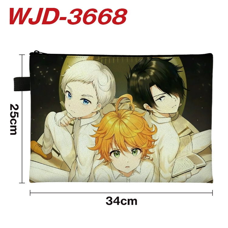 The Promised Neverla Anime Peripheral Full Color A4 File Bag 34x25cm WJD-3668