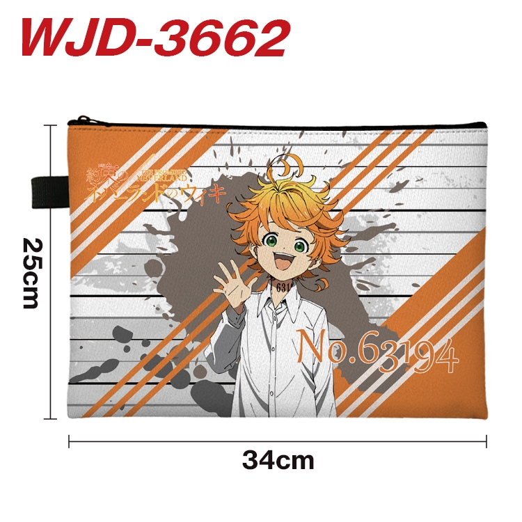 The Promised Neverla Anime Peripheral Full Color A4 File Bag 34x25cm WJD-3662