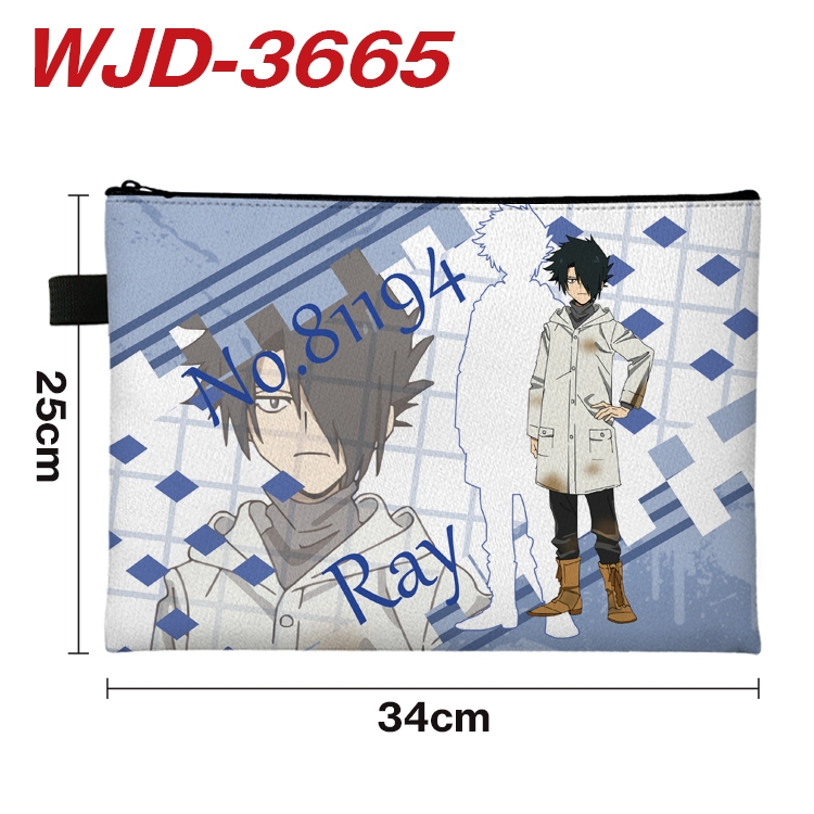 The Promised Neverla Anime Peripheral Full Color A4 File Bag 34x25cm WJD-3665