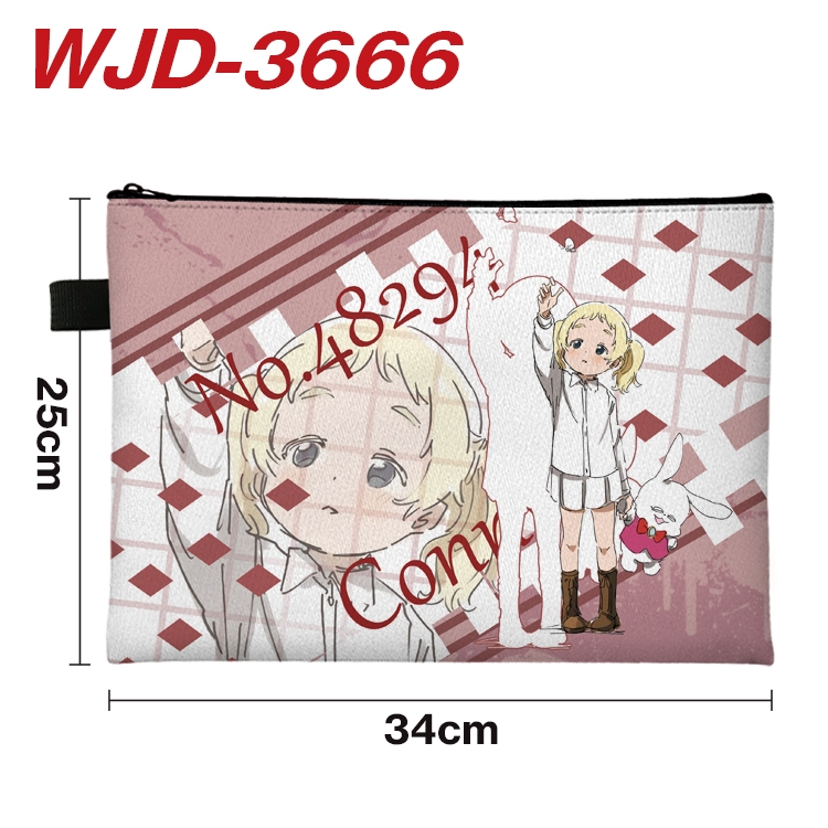 The Promised Neverla Anime Peripheral Full Color A4 File Bag 34x25cm WJD-3666