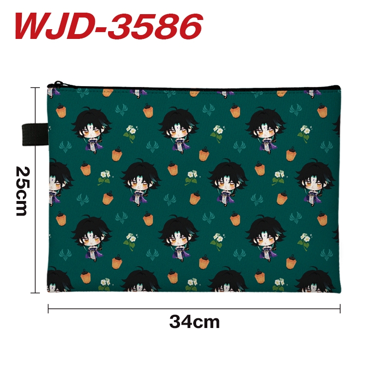 Genshin Impact Anime Peripheral Full Color A4 File Bag 34x25cm WJD-3586