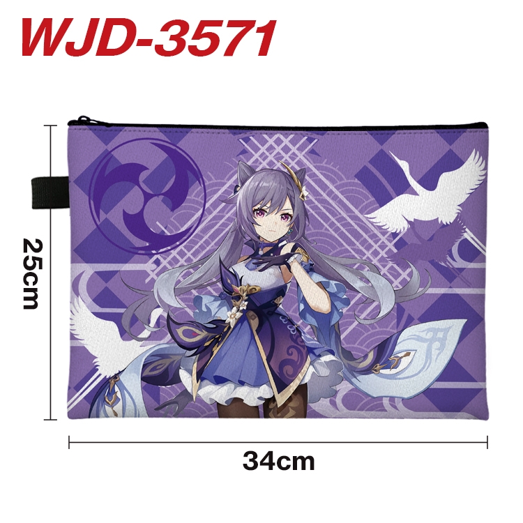 Genshin Impact Anime Peripheral Full Color A4 File Bag 34x25cm WJD-3571